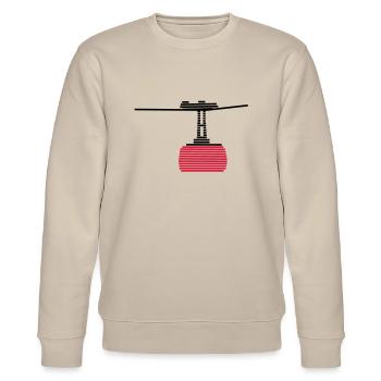 Seilbahn 2 - Stanley/Stella Unisex Bio-Sweatshirt CHANGER  - Beige - Vorne - Nik (191cm) & Marisol (170cm)