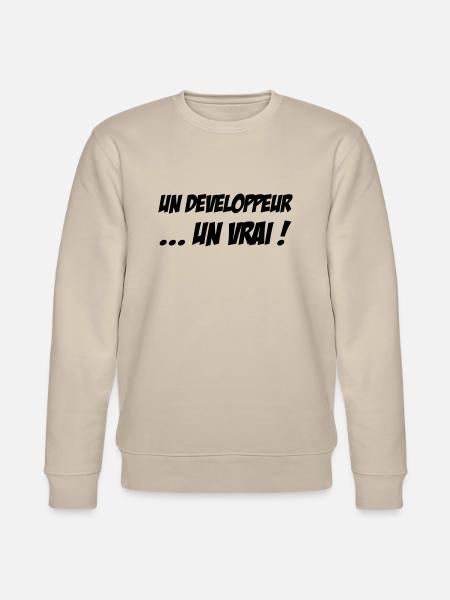 Un Développeur... un vrai ! - Stanley/Stella CHANGER Unisex Organic Sweatshirt - beige