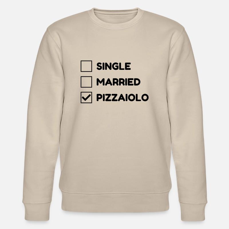 Pizza / pizzaiolo / Italien / Burger - Stanley/Stella Unisex Bio-Sweatshirt CHANGER  - Beige