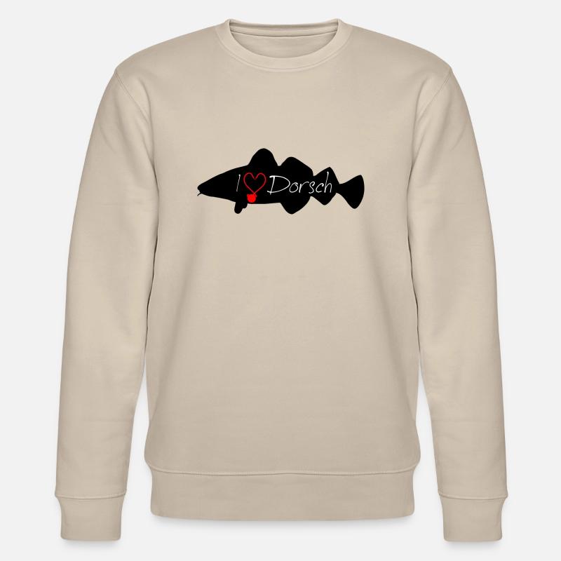i Love Cod Black - Stanley/Stella CHANGER Unisex Organic Sweatshirt - beige