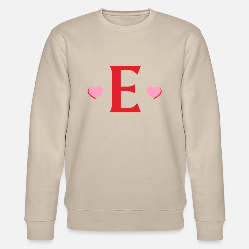 Lettre e cœurs rouges - Sweat bio CHANGER Stanley/Stella Unisexe - beige