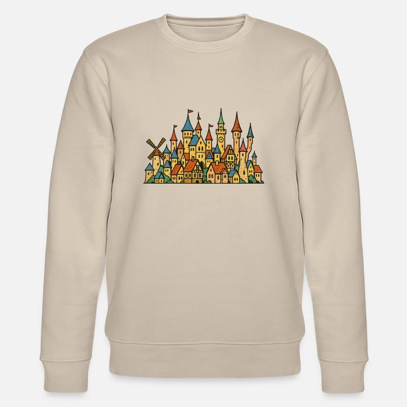 Schloss Dorf Märchen - Sweat bio CHANGER Stanley/Stella Unisexe - beige