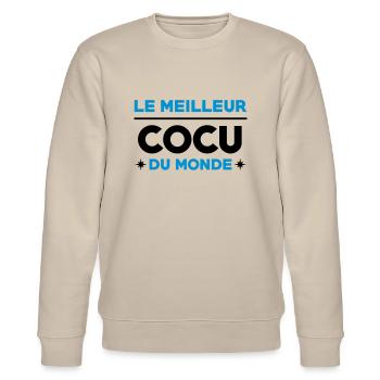 Cocu / Cocue / Adultère / Fidèle / Mariage / Sexe - Sweat bio CHANGER Stanley/Stella Unisexe - beige - Devant - Nik (191cm) & Marisol (170cm)