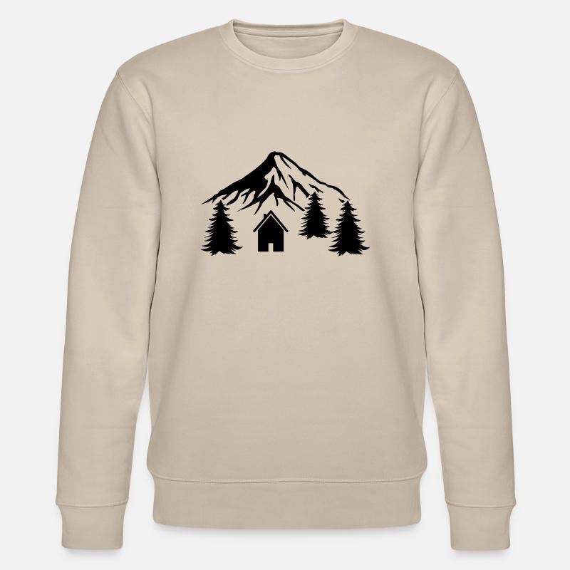 hütte berge - Stanley/Stella Unisex Bio-Sweatshirt CHANGER  - Beige