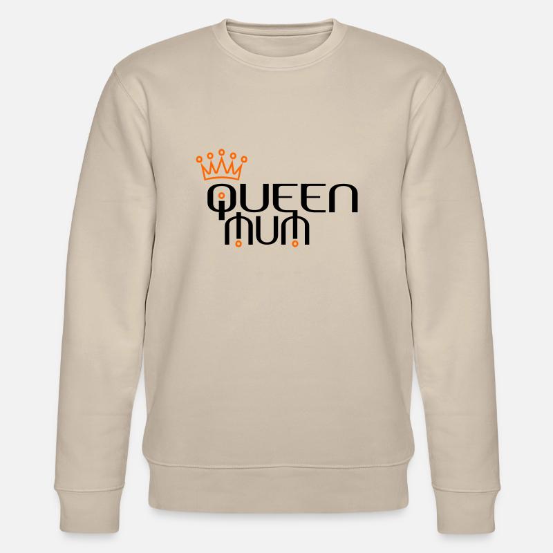 QUEEN MUM avec la couronne - Sweat bio CHANGER Stanley/Stella Unisexe - beige