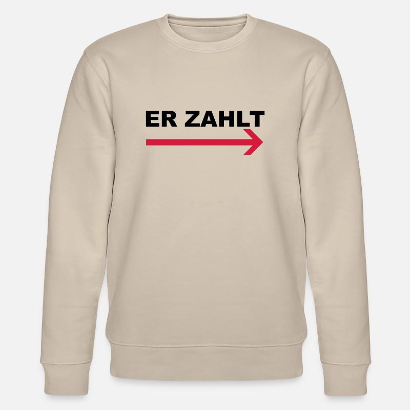 er zahlt - Stanley/Stella Unisex Bio-Sweatshirt CHANGER  - Beige