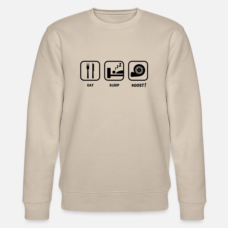 JDM Eat, Sleep, BOOST! - Stanley/Stella Unisex Bio-Sweatshirt CHANGER - Beige