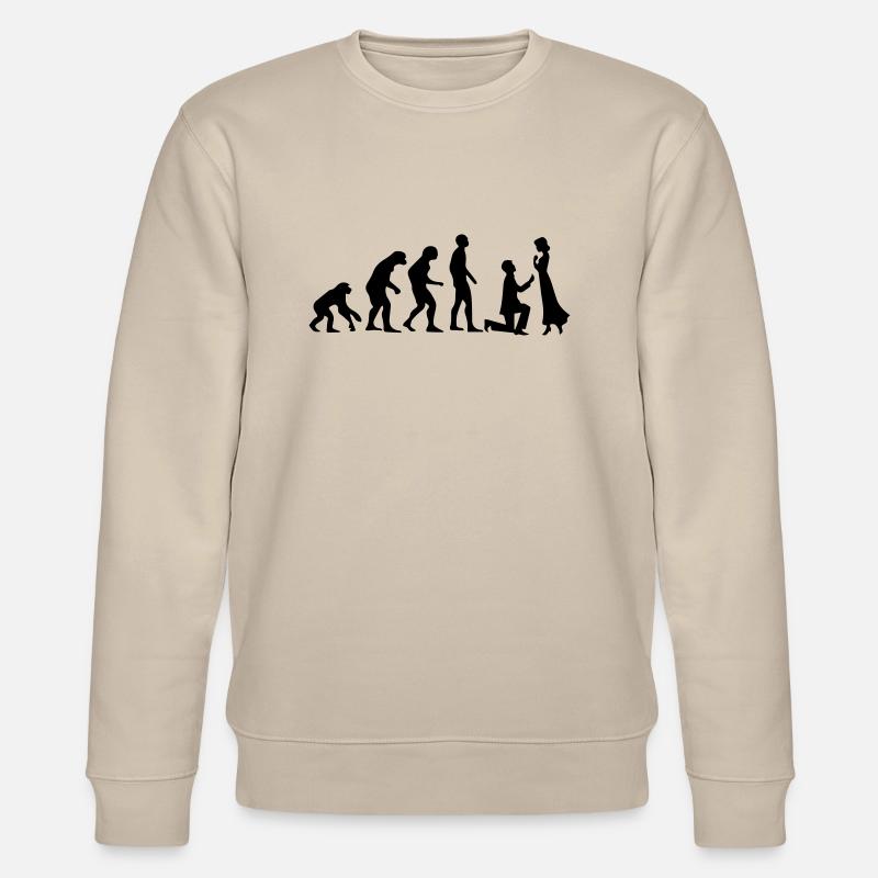 EVOLUTION HEIRATSANTRAG! - Stanley/Stella Unisex Bio-Sweatshirt CHANGER  - Beige