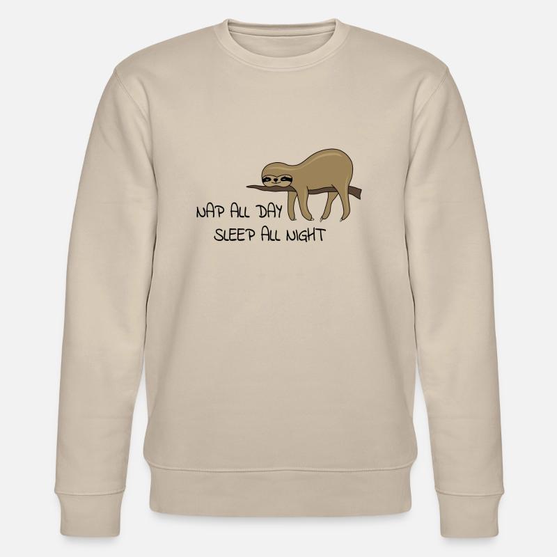 Faultier Napping - Stanley/Stella Unisex Bio-Sweatshirt CHANGER  - Beige