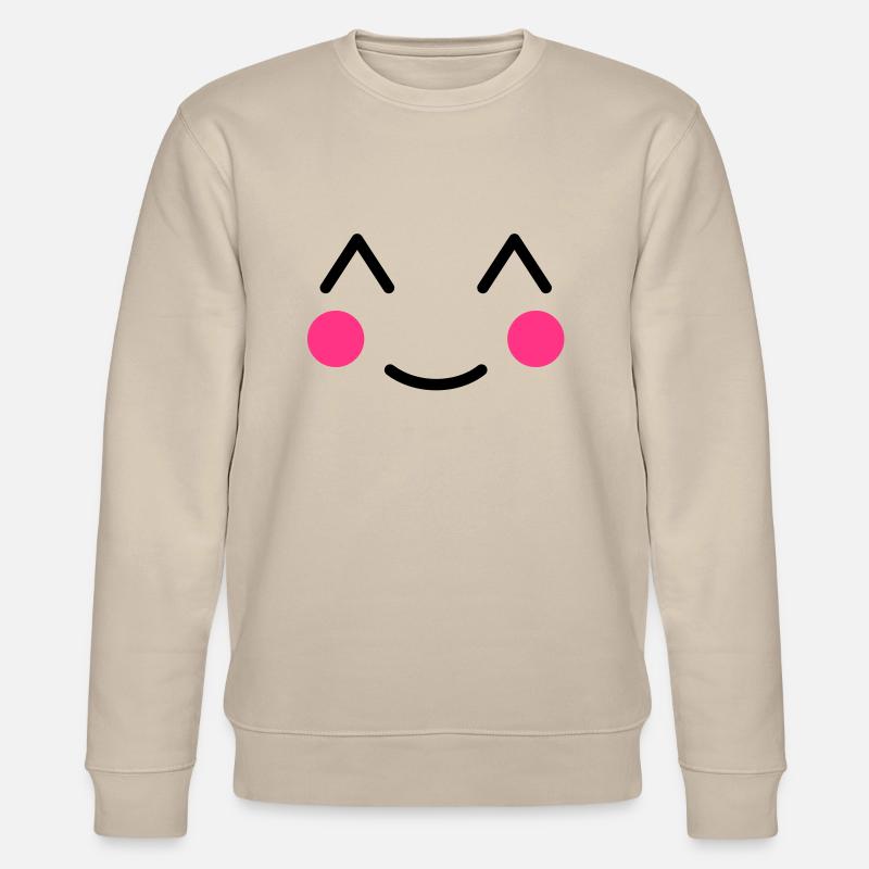 Smiley Lächeln - Stanley/Stella Unisex Bio-Sweatshirt CHANGER  - Beige