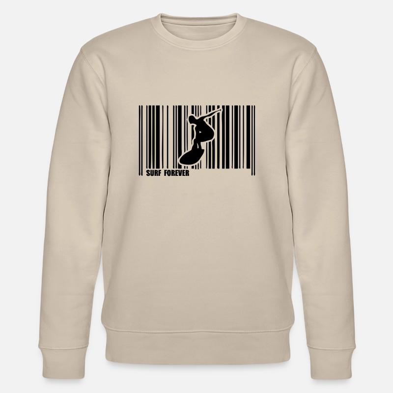 code barre surf - Sweat bio CHANGER Stanley/Stella Unisexe - beige