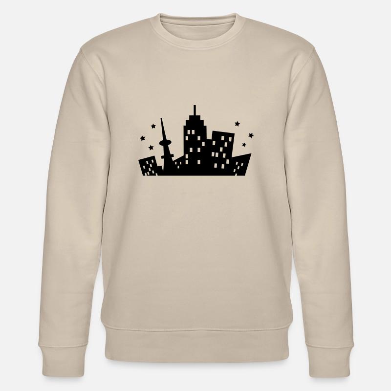 Skyline einer Stadt - Stanley/Stella Unisex Bio-Sweatshirt CHANGER  - Beige