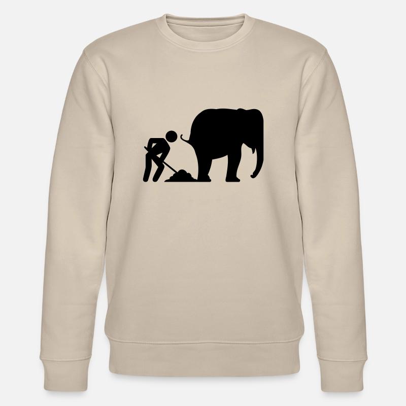 Elephant shit - Stanley/Stella Unisex Bio-Sweatshirt CHANGER  - Beige