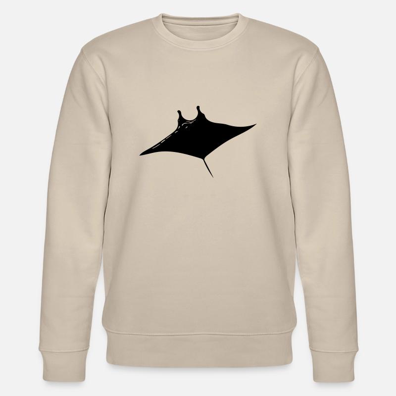 Manta Rays Vector Style - Stanley/Stella CHANGER Unisex Organic Sweatshirt - beige
