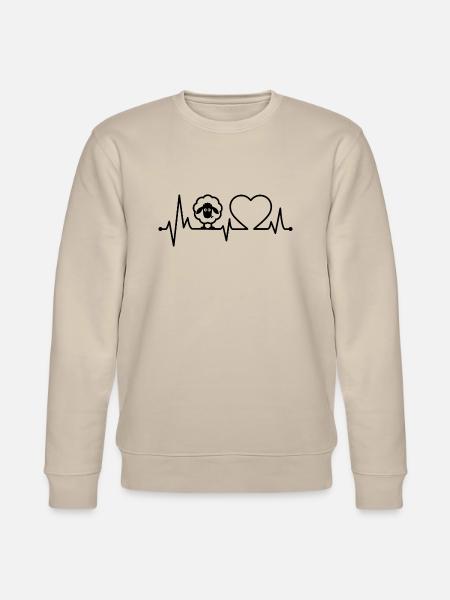 Sheep heartbeat - Stanley/Stella CHANGER Unisex Organic Sweatshirt - beige