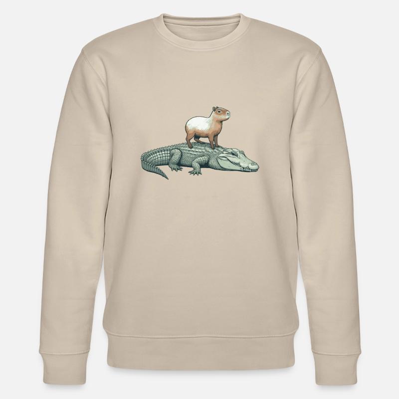 Capy & Croc Dreamteam - Stanley/Stella Unisex Bio-Sweatshirt CHANGER  - Beige
