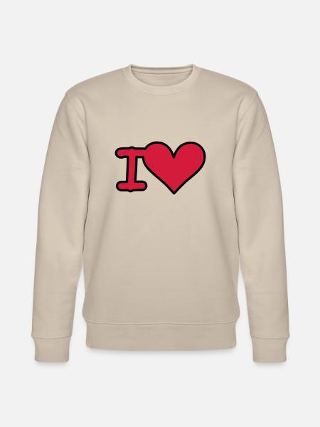 i love - Stanley/Stella Unisex Bio-Sweatshirt CHANGER - Beige