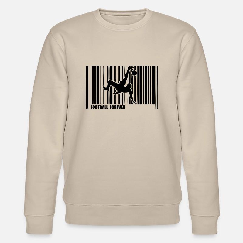 Barcode-Fußball - Stanley/Stella Unisex Bio-Sweatshirt CHANGER  - Beige