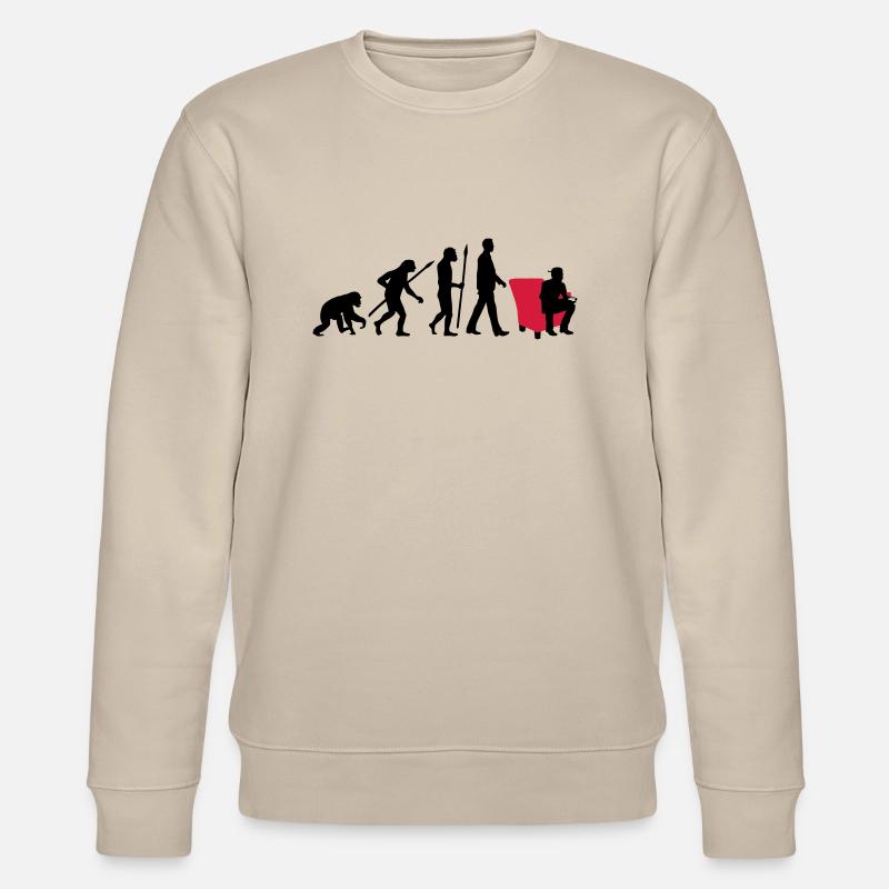 evolution_of_man_pc_console_gamer02_2c - Stanley/Stella Unisex Bio-Sweatshirt CHANGER  - Beige