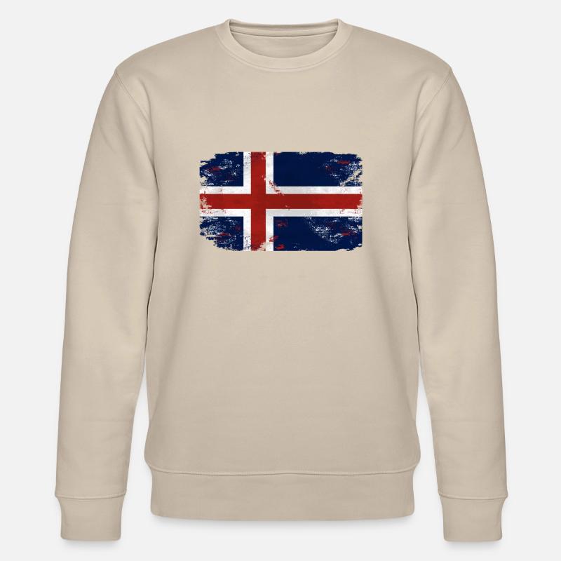 Iceland Flag - Stanley/Stella Unisex Bio-Sweatshirt CHANGER  - Beige