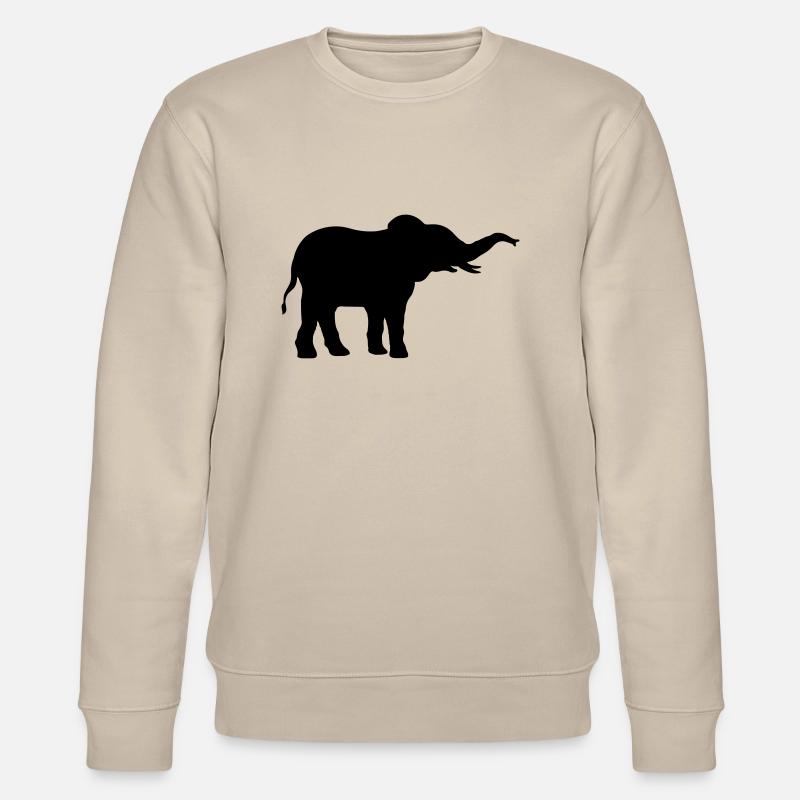 Elefant cool Silhouette Design - Stanley/Stella Unisex Bio-Sweatshirt CHANGER  - Beige