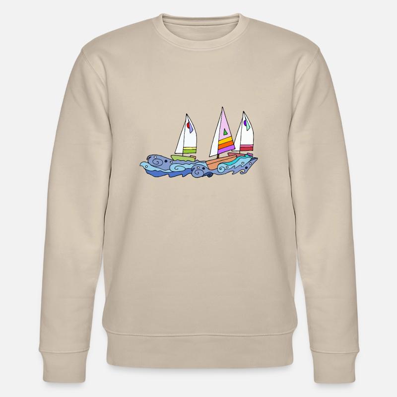 Segelboot - Stanley/Stella Unisex Bio-Sweatshirt CHANGER  - Beige