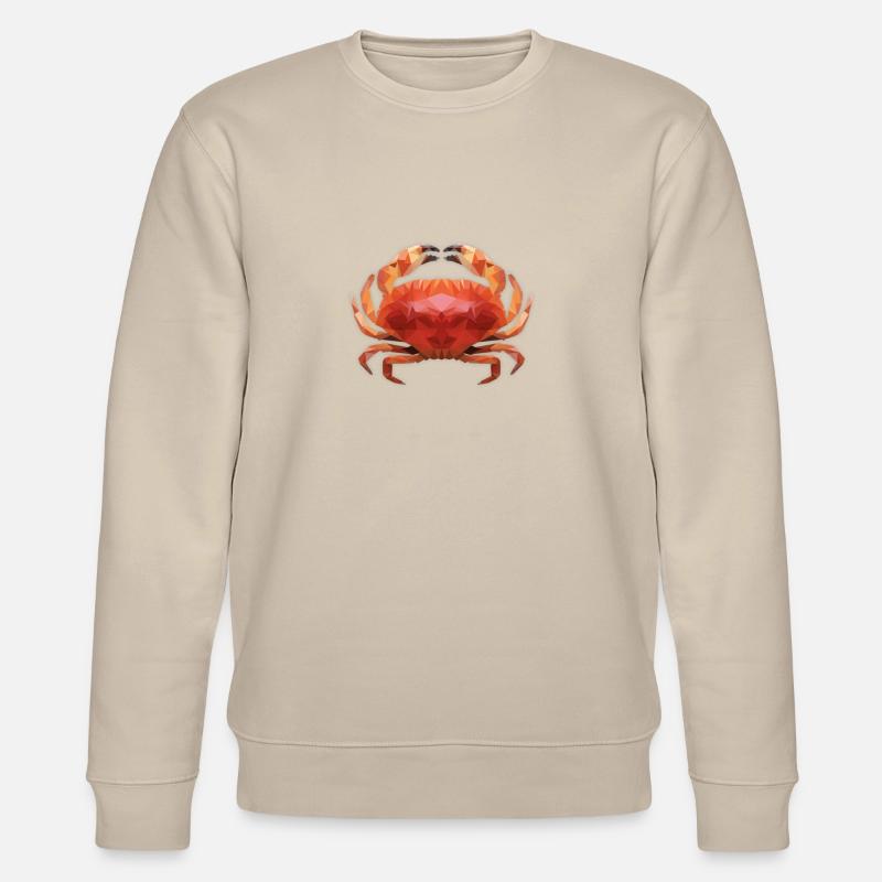 LowPoly "Crab" - Sweat bio CHANGER Stanley/Stella Unisexe - beige