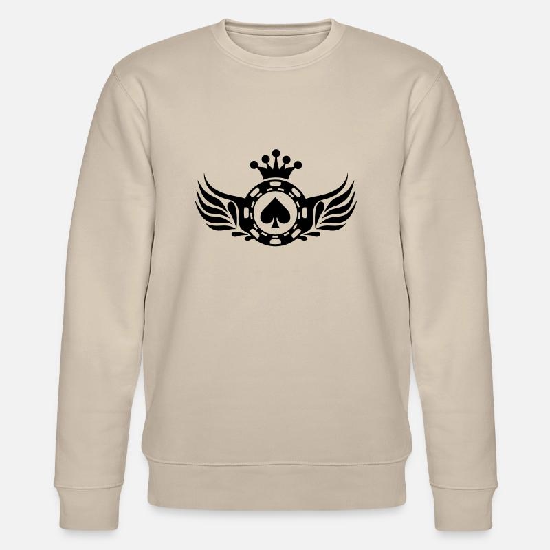 poker_ace_shield - Stanley/Stella Unisex Bio-Sweatshirt CHANGER  - Beige