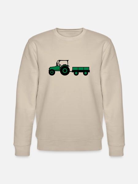 Tractor With Trailer - Stanley/Stella CHANGER Unisex Organic Sweatshirt - beige