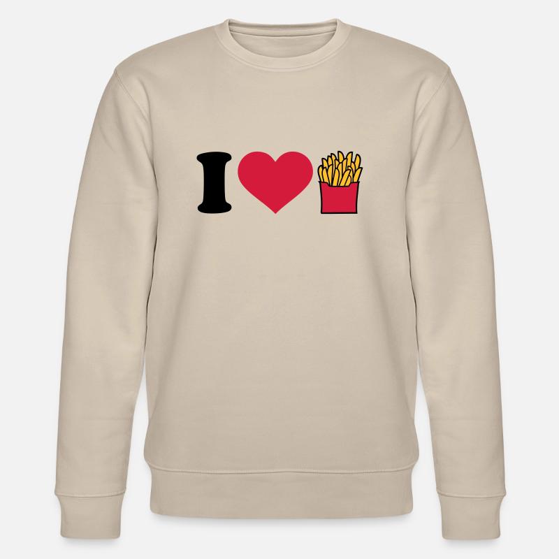 Pommes - Stanley/Stella Unisex Bio-Sweatshirt CHANGER  - Beige
