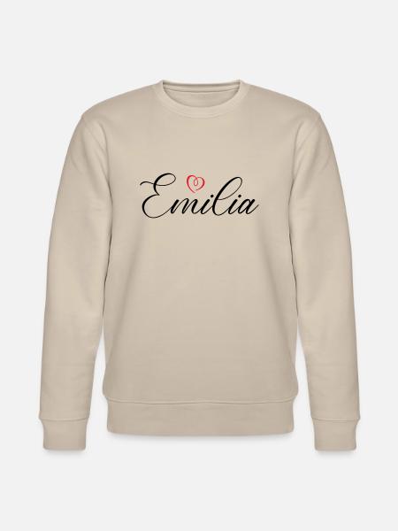 emilia name herz - Stanley/Stella Unisex Bio-Sweatshirt CHANGER - Beige