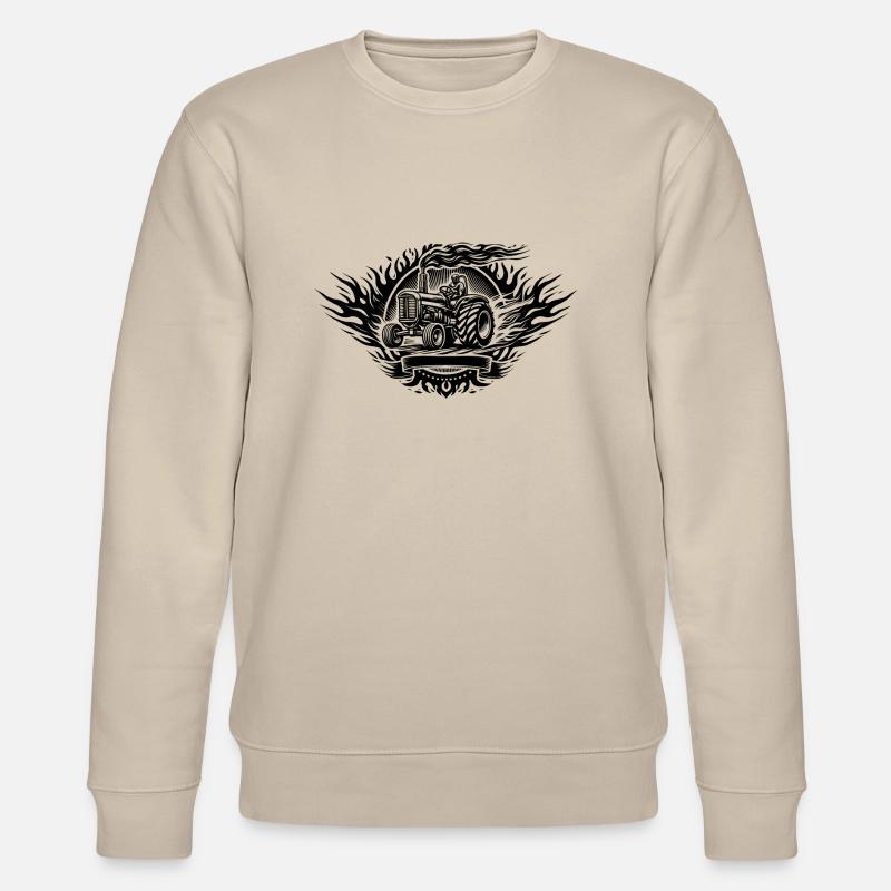 Tractor Pulling Logo - Stanley/Stella Unisex Bio-Sweatshirt CHANGER  - Beige