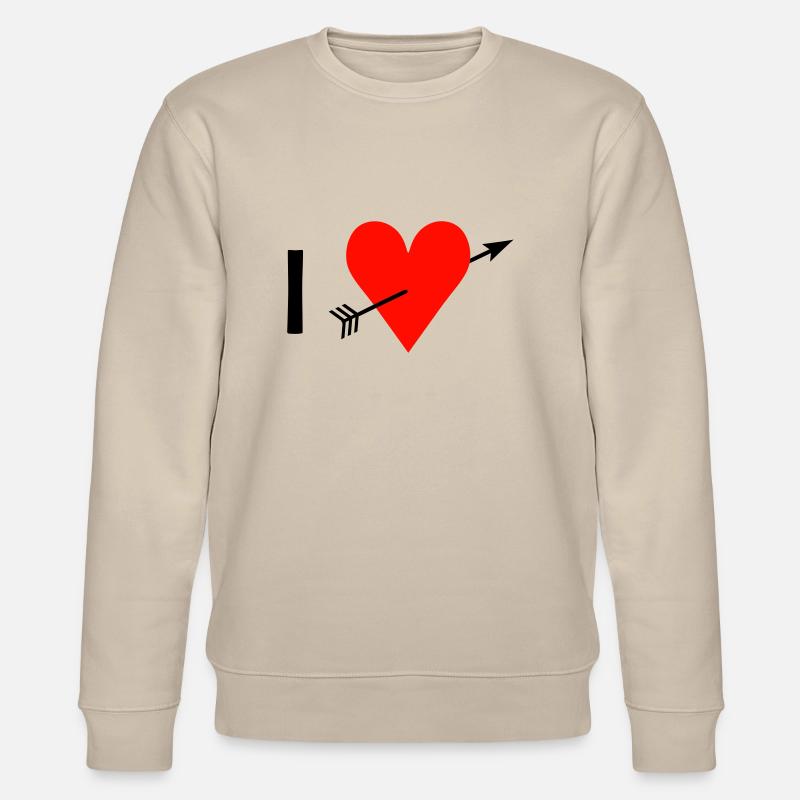 I ♥ / I love - Stanley/Stella Unisex Bio-Sweatshirt CHANGER  - Beige