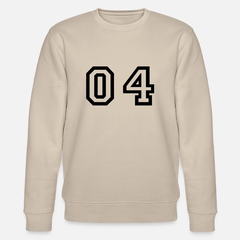 number - 04 - zero four - Stanley/Stella CHANGER Unisex Organic Sweatshirt - beige