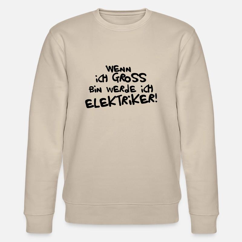 Ich werde Elektriker - Stanley/Stella Unisex Bio-Sweatshirt CHANGER  - Beige