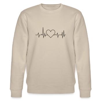 Fréquence cardiaque - Sweat bio CHANGER Stanley/Stella Unisexe - beige - Devant - Nik (191cm) & Marisol (170cm)