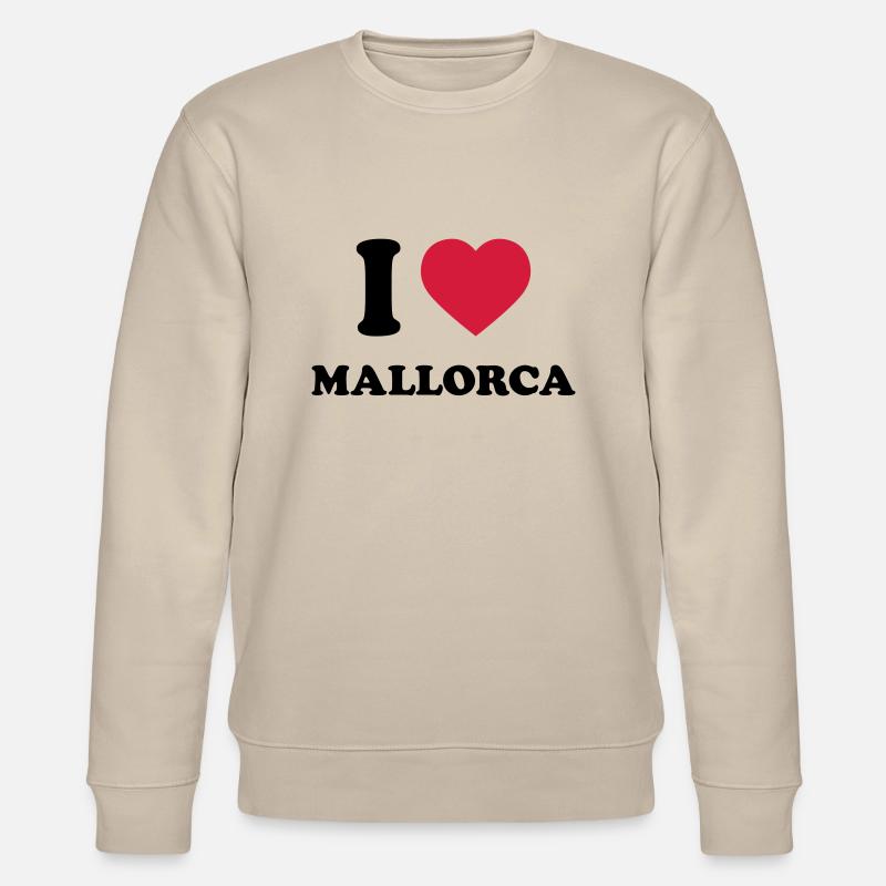 I Heart Mallorca - Stanley/Stella Unisex Bio-Sweatshirt CHANGER  - Beige
