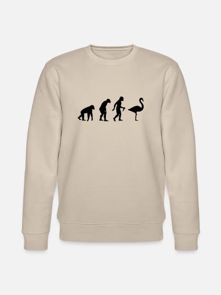Flamingo Evolution - Stanley/Stella CHANGER Unisex Organic Sweatshirt - beige