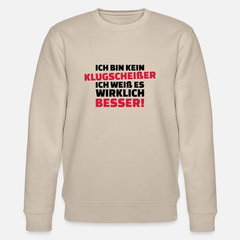 Klugscheißer - Stanley/Stella Unisex Bio-Sweatshirt CHANGER  - Beige
