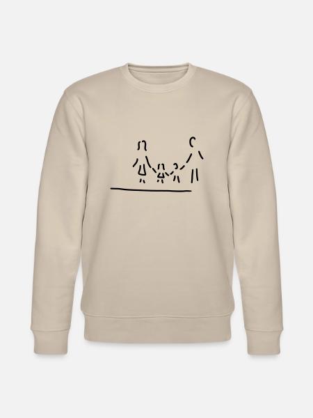 familie mutter vater kinder - Stanley/Stella Unisex Bio-Sweatshirt CHANGER  - Beige