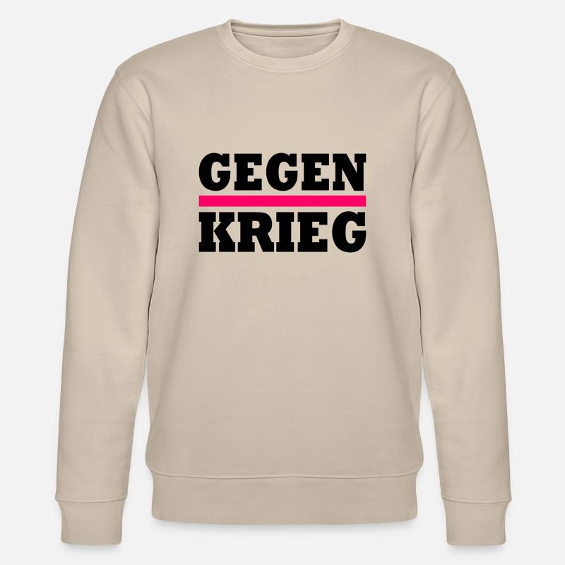 Gegen krieg - Stanley/Stella Unisex Bio-Sweatshirt CHANGER  - Beige