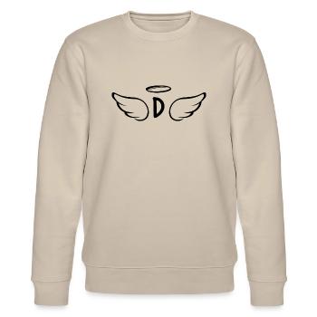 Engelsflügel Brief - Stanley/Stella Unisex Bio-Sweatshirt CHANGER  - Beige - Vorne - Nik (191cm) & Marisol (170cm)