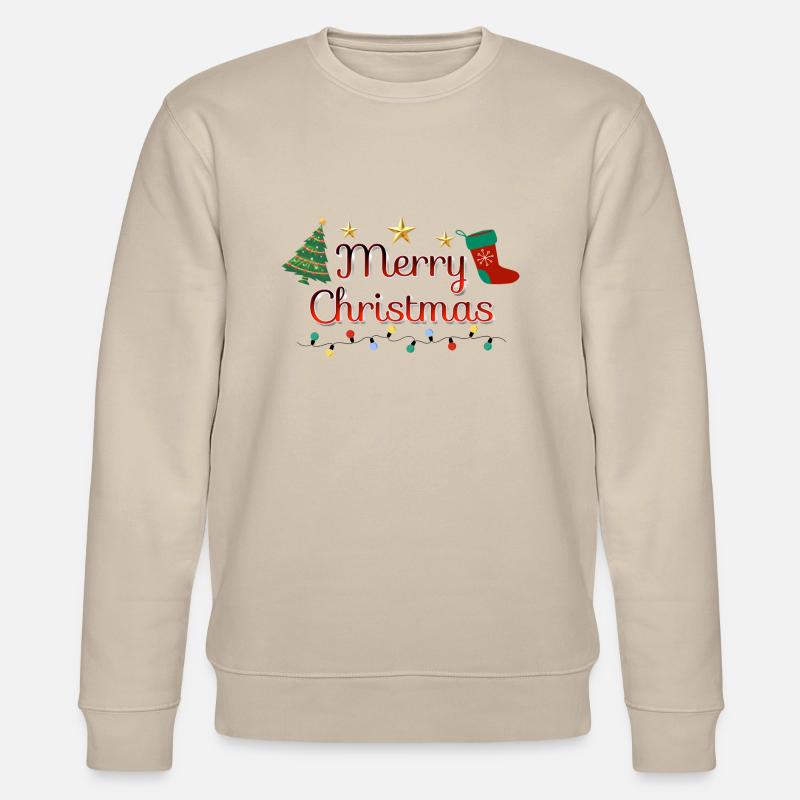 Joyeux sapin de Noël - Sweat bio CHANGER Stanley/Stella Unisexe - beige