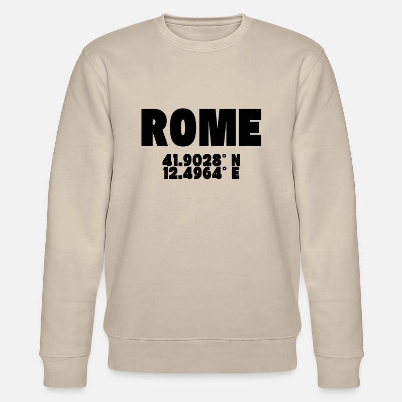Rome - Design avec coordonnées - Sweat bio CHANGER Stanley/Stella Unisexe - beige