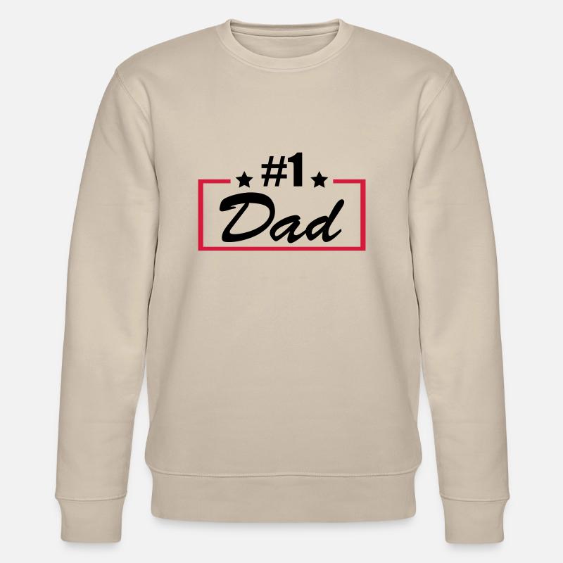 #1 Dad - Stanley/Stella Unisex Bio-Sweatshirt CHANGER  - Beige