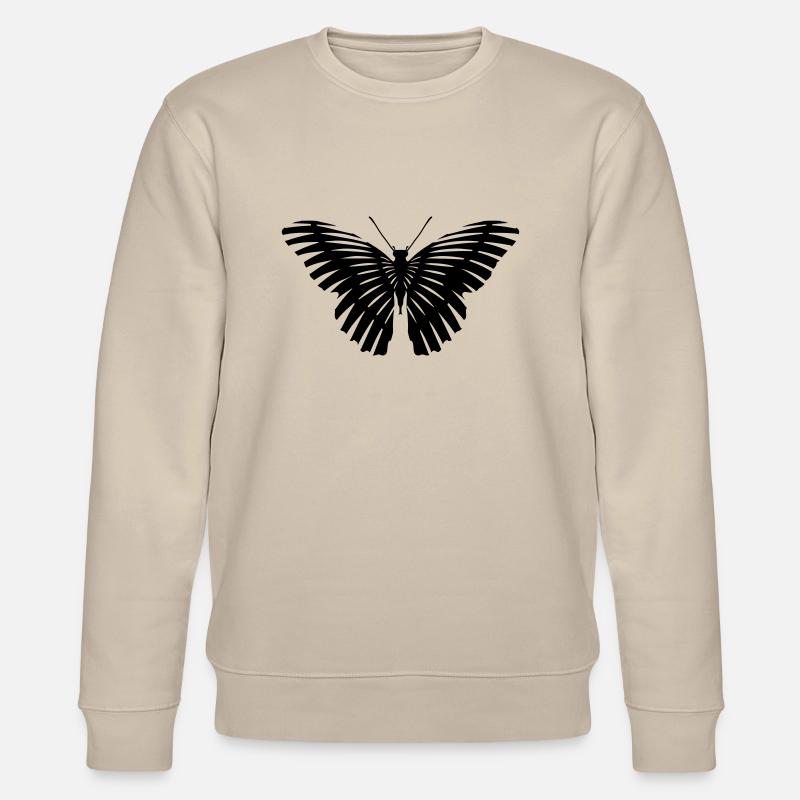 schmetterling farbige linien - Stanley/Stella Unisex Bio-Sweatshirt CHANGER  - Beige