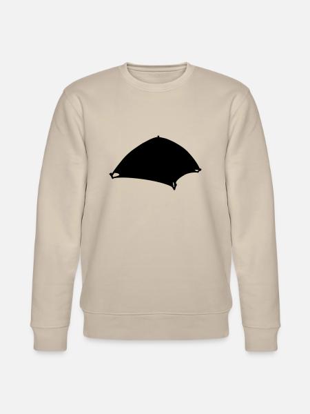 Silhouette Camping Tent Design - Stanley/Stella CHANGER Unisex Organic Sweatshirt - beige
