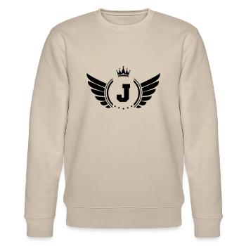 wappen j - Stanley/Stella Unisex Bio-Sweatshirt CHANGER  - Beige - Vorne - Nik (191cm) & Marisol (170cm)