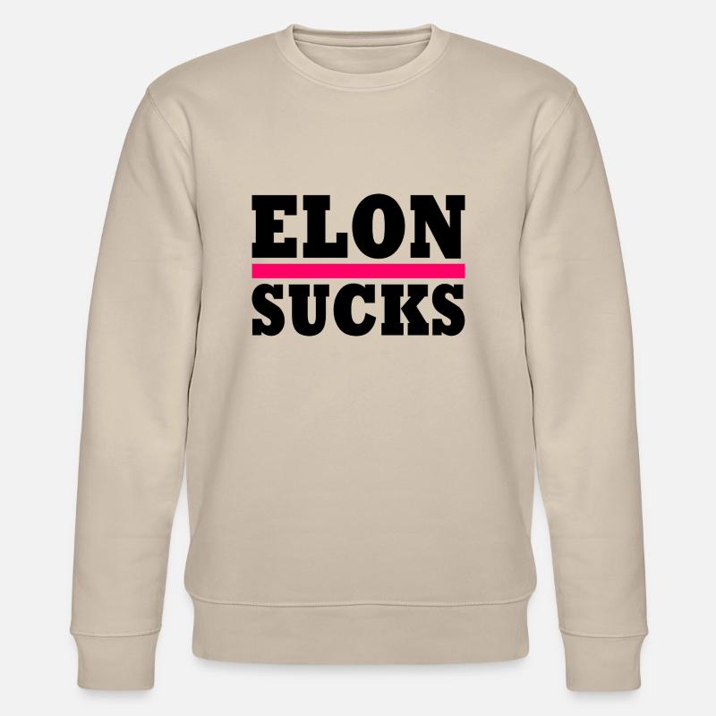 Elon sucks - Stanley/Stella Unisex Bio-Sweatshirt CHANGER  - Beige
