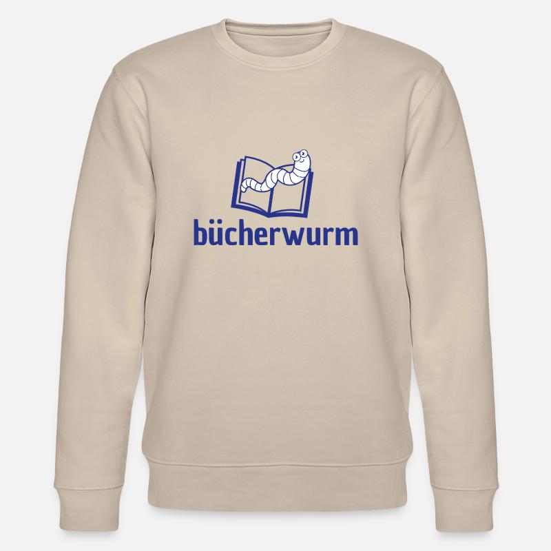 Bücherwurm - Stanley/Stella Unisex Bio-Sweatshirt CHANGER  - Beige
